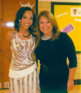 Centreville dentist Dr. Vakay and her patient Miss America 2010 Caressa Cameron