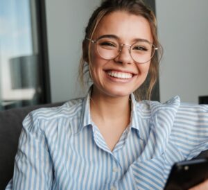 Smiling Centreville Invislaign patient with Propel Orthodontics