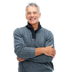 Man smiling about restorative dentistry services in Fairfax near Chantilly, VA